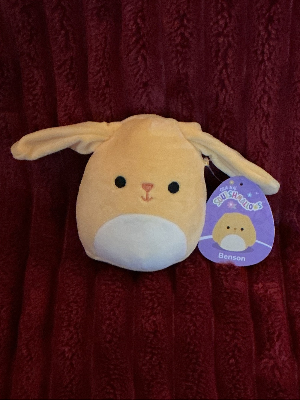 Squishmallows Benson Plush Bunny - Yellow & White